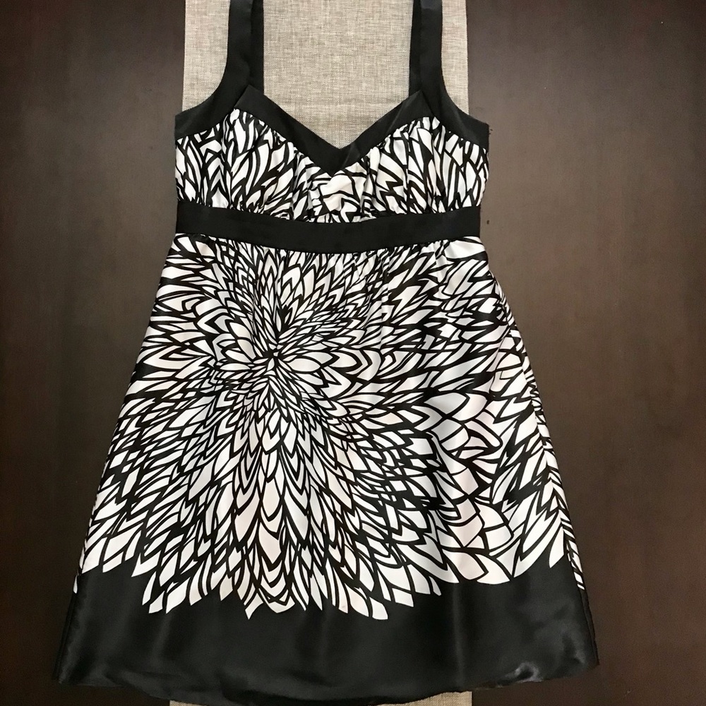 Black & White Flower Burst Dress - Size 6